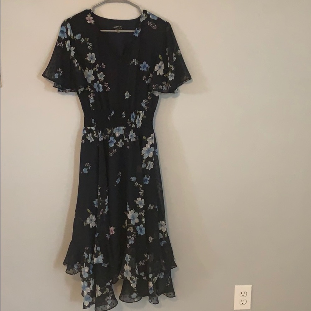 TAHARI navy floral dress